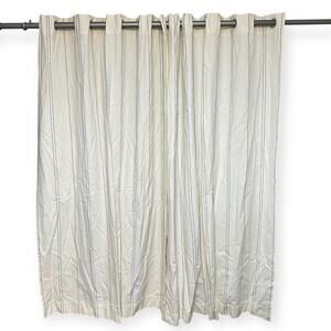 Pottery Barn Kids Pickstitch Curtain Red and Blue 2 Panel 44 x 63